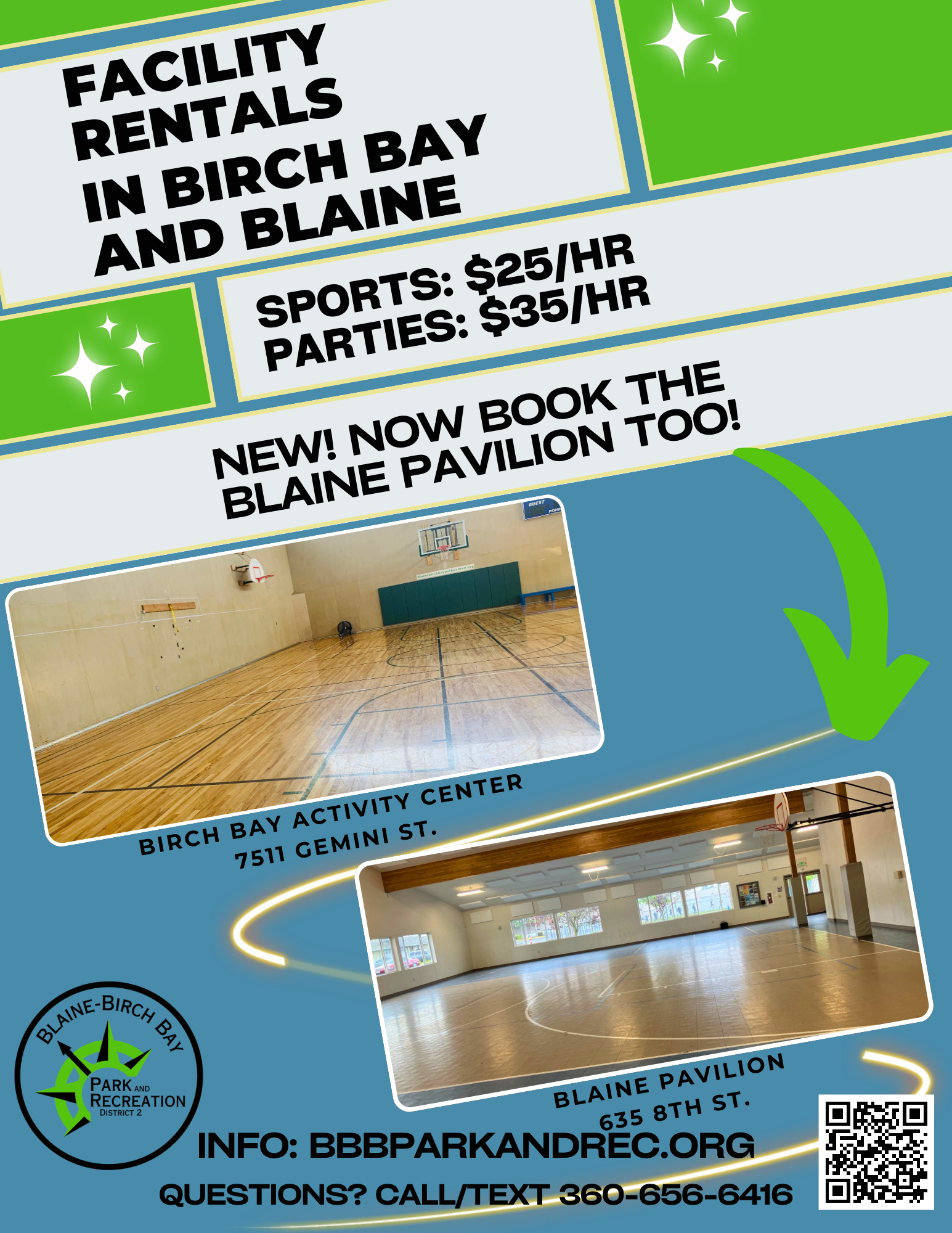 Facility Rentals - Flyer