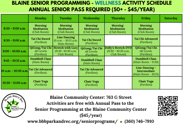 Senior Programs – Blaine-Birch Bay Park and Recreation District 2