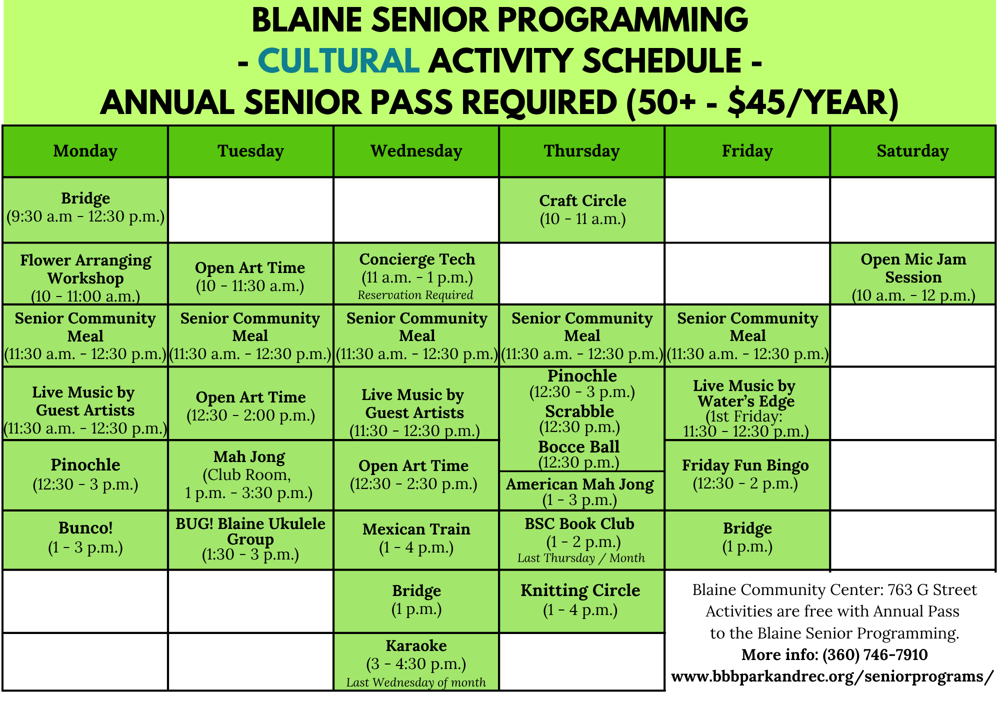 SENIOR PROGRAMS - CULTURAL_070926